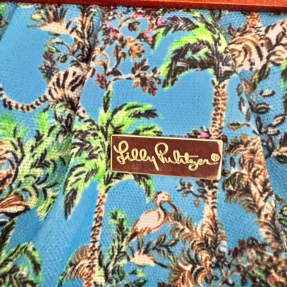 Blue Tropical Print Handbag - Picture 2 of 4